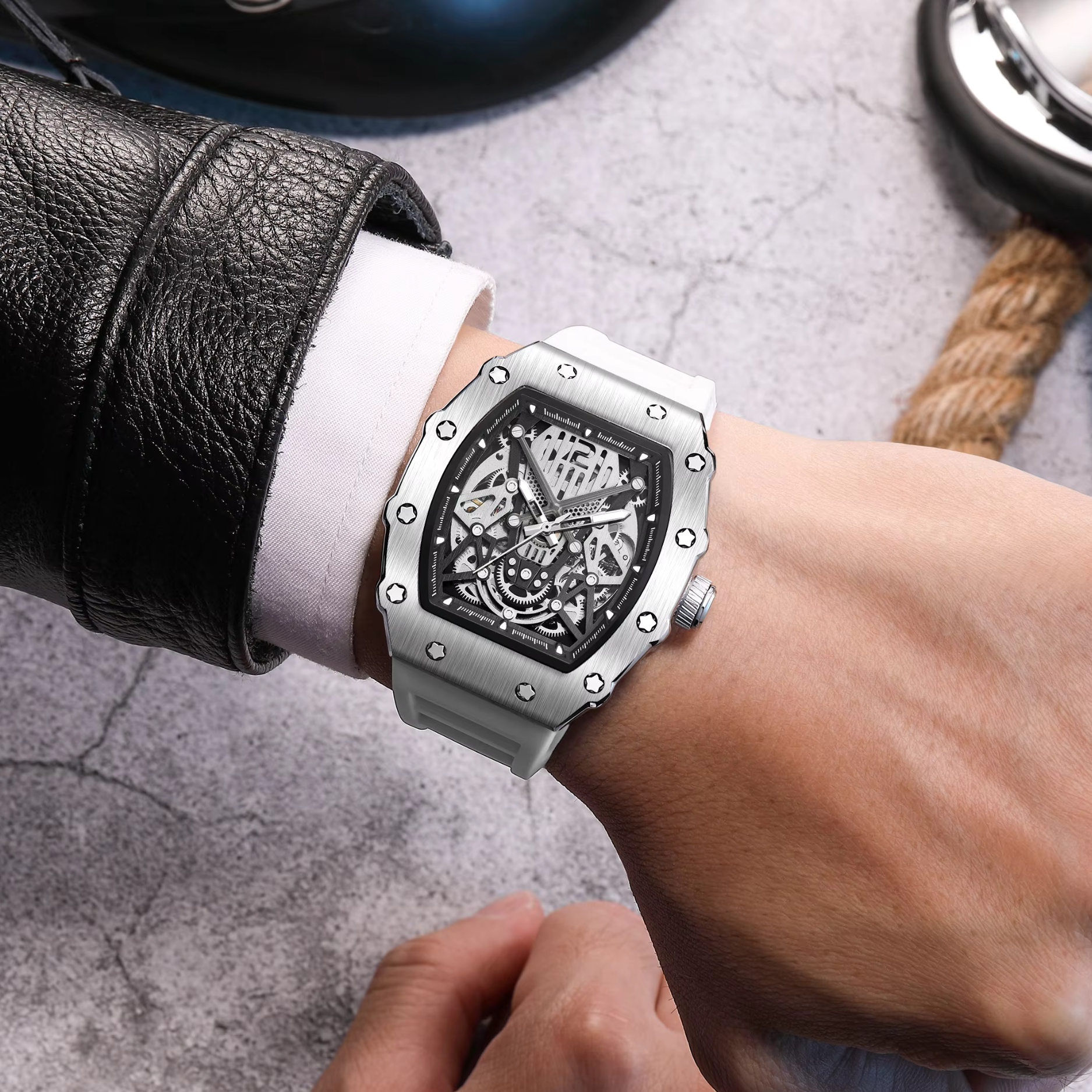 ChronoSport White Automatic Skeleton - Sport Edition™